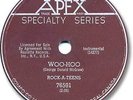  1959 ROCK-A-TEENS Rock'n Roll 78 RPM Record. Woo-Hoo