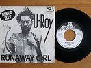 U- ROY ?: Runaway Girl / Chalice In The Palace - RARE BELGIAN PS 7