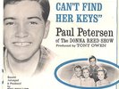 PAUL PETERSEN--TOUGHEST PICTURE SLEEVE + 45--(SHE CAN'T FIND HER KEYS)--PS--PIC-