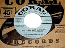 JOHNNY BURNETTE TRIO Train Kept A-Rollin' 45 Orig Coral PROMO Rockabilly NM-