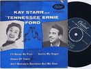 KAY STARR & TENNESEE ERNIE FORD I'll Never Be Free Danish EP 45PS 1950s