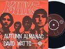 *THE KINKS Autumn Almanac b/w David Watts Norwegian 45PS 1967