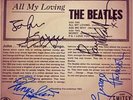 The Beatles 'All My Loving' EP 45RPM 1963  with all four Autographs on sleeve