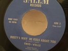 TRIO VELLS Dusty's Way He Feels About You SALEM RARE 45 Trio-Vells Keetie Cats