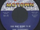 SUPREMES: Your Heart Belongs To Me / Seventeen 45 (Smokey Robinson produced) ra