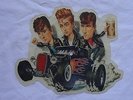 STRAY CATS shaped HOT ROD PICTURE DISC 45 RPM  She's Sexy +17 1983 Arista EX