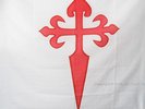 DRAPEAU ORDRE DE SANTIAGO 90x90cm - DRAPEAU ORDRE DE SAINT-JACQUES DE L'ÉPÉE 90