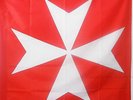 DRAPEAU CROIX ORDRE DE MALTE 90x90cm - DRAPEAU SAINT-JEAN DE JÉRUSALEM 90 x 90 c