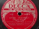 QUINTETTE DU HOT CLUB DE FRANCE/REINHARDT APPEL INDIRECT  78rpm DECCA F. 6.875