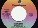 PHYLLIS ST JAMES & LA MANCHA Peace In Mind 45 on Playboy 70s Psych Soul Funk