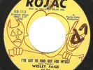 Northern Soul 45 WESLEY PAIGE & THE MASTER THREE 