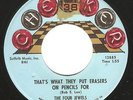 Northern Soul Girl Group 45 FOUR JEWELS Erasers On Pencils/Time For Love Checker