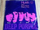 DEEP PURPLE HUSH & ONE MORE RAINY DAY W/PICTURE SLEEVE TETRAGRAMMATON U.S. 45 EX