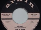 JAN & ARNIE: Gas Money / Bonnie Lou ARWIN Teen Orig Surf Rocker PROMO NM 45