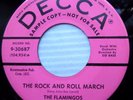 THE FLAMINGOS doowop 45 ROCK & ROLL MARCH WHERE MARY GO pink decca PROMO e7984