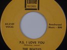 THE BEATLES: P.S. I Love You / Love Me Do USA Tollie ORIG 45 VG+ HEAR