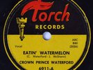 Rare Jump Blues 78 rpm CROWN PRINCE WATER FORD Eatin' Watermelon dallas tx HEAR