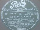 PATHE DTX 191 MOZART A PARIS ( Record N° 1 ) / Dumont , Veyron Lacroix LP RARE