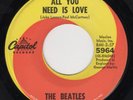 BEATLES 45 ALL YOU NEED IS LOVE COMMA EAST COAST SCRANTON CAPITOL 5964