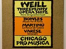 CHICAGO PRO MUSICA / WEILL *Threepenny Opera Suite* Reference Audiophile LP MFSL