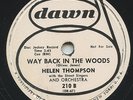 HEAR- Rare R&B / Doo Wop 78- Helen Thompson- Way Back In The Woods- Vinyl- Promo