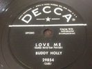 Decca 78 RPM Buddy Holly 29854 Love Me / Blue Days Black Nights E/E+ RARE