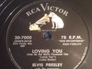 RCA Victor 78 RPM Elvis Presley 20-7000 Loving You / Teddy Bear E
