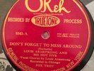 Okeh TRUETONE 8343 Louis Armstrong Hot 5 DON'T FORGET TO MESS AROUND 78 rpm 1926
