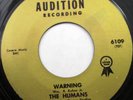 THE HUMANS Take A Taxi bw Warning 45 on AUDITION RARE GARAGE 60s PUNK
