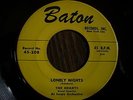 RARE DOO WOP  THE HEARTS  lonely nights  BATON 208  SUPER CLEAN & GREAT