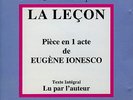 EUGÈNE IONESCO  la leçon / lu par E. IONESCO