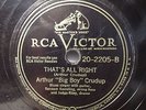 Arthur Big Boy Crudup THAT'S ALL RIGHT 1946 blues 78  RCA VICTOR 20-2205  ELVIS