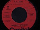 BARRETT STRONG: Is It True / Anywhere 45 (dj, sm tol) rare Soul