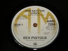 THE ORIGINAL SEX PISTOLS A&M GOD SAVE THE QUEEN NEAR MINT 7