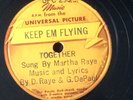 Martha Raye Promo 78RPM Abbott & Costello 1941 film KEEP EM FLYING
