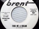 NELVIN ELDER 1961 doowop promo 45 FIND ME A DREAM b/w I DREAM on BRENT e8552