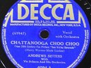 Andrews Sisters Chattanooga Choo Choo Rare 78 Shiny VG Plays Well Female Vocal