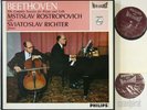 ROSTROPOVICH RICHTER BEETHOVEN CELLO SONATAS PHILIPS HIFI STEREO 835182/83 AY NM