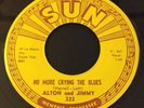 Sun Records #323 Mint 45 Alton And Jimmy No More Crying The Blues