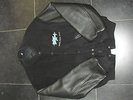 BARCLAY JAMES HARVEST Leather Sleeved Baseball Jacket - Mens XL - Circa 1990