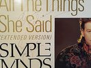 SIMPLE MINDS All The Things She Said 12
