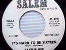 JACKIE BEE 60's northern soul PROMO 45 IT'S HARD TO BE SIXTEEN / MEMORIES e8190