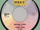 JIMMY KING Knockin' on Your Door / Broken Vows 45rpm Herald 1959 label error