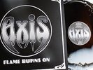 AXIS - flame burns on,HR RECORDS,GER.,SPLATTER VINYL,MINT/MINT