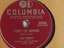 Tony Bennett – 78rpm single 10-inch – Columbia #39362 Because Of You