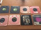 8 X The Beatles Singles Including Rare Purple Label