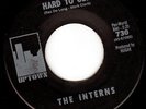 THE INTERNS - 1966 FUZZ GARAGE 45 with MOODY FLIP - HARD TO GET on UPTOWN - HEAR