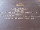 RICHARD STRAUSS ALSO SPRACH ZARATHUSTRA BOSTON SYMPHONY ORCH SERGE KOUSSEVITZKY