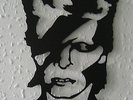 David Bowie as Ziggy Stardust - amazing silhouette  - unique item in steel.