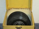 Vintage 45 RPM Record Carry Case with 30 Vintage 45 RPM Records & Metal Adaptor